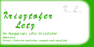 krisztofer letz business card