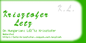 krisztofer letz business card